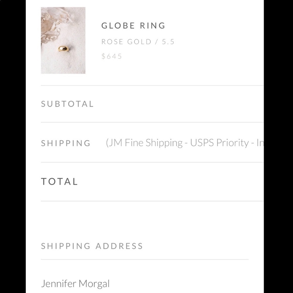 Solid Gold Globe Ring - image 2